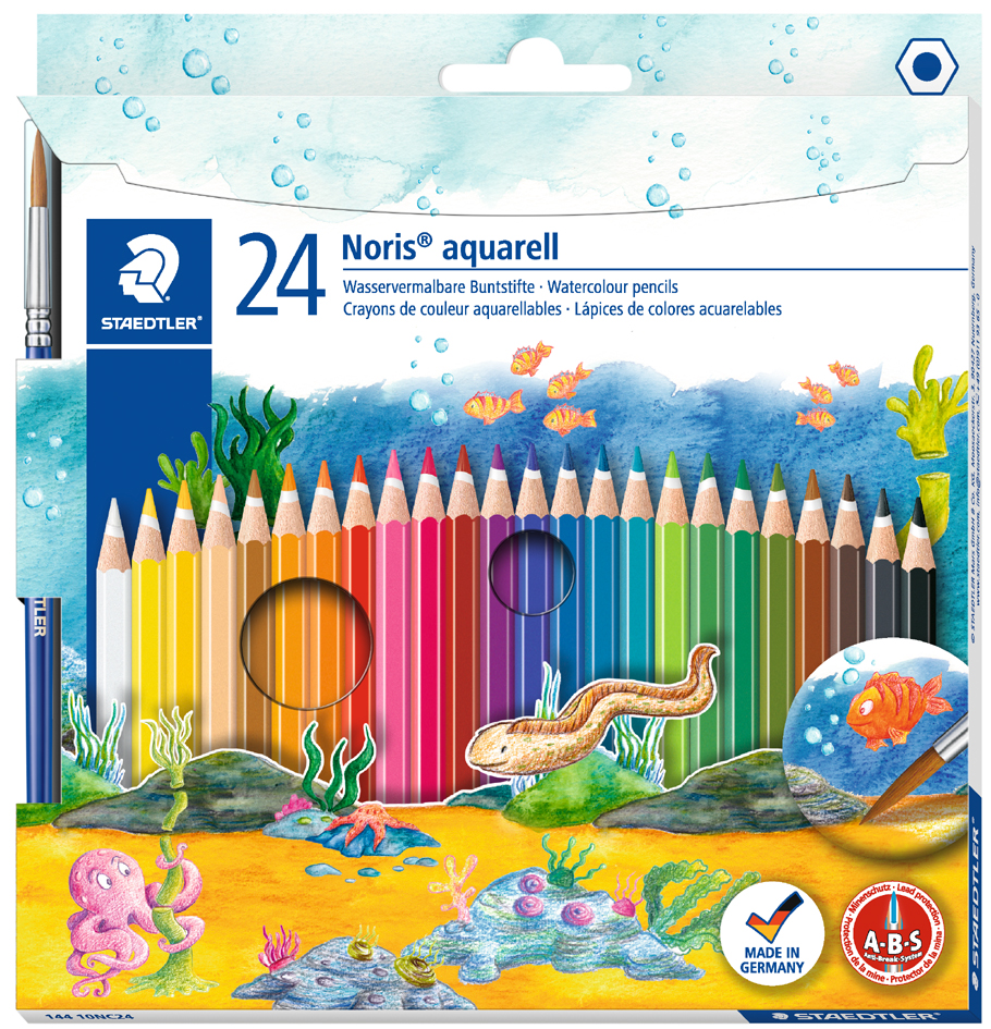 STAEDTLER Crayon aquarelle Noris, étui carton de 24