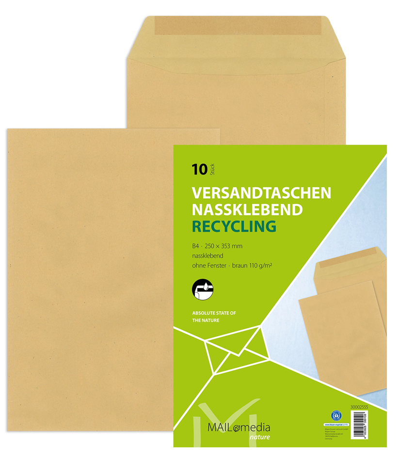 MAILmedia pochettes d'expédition, B4, kraft marron