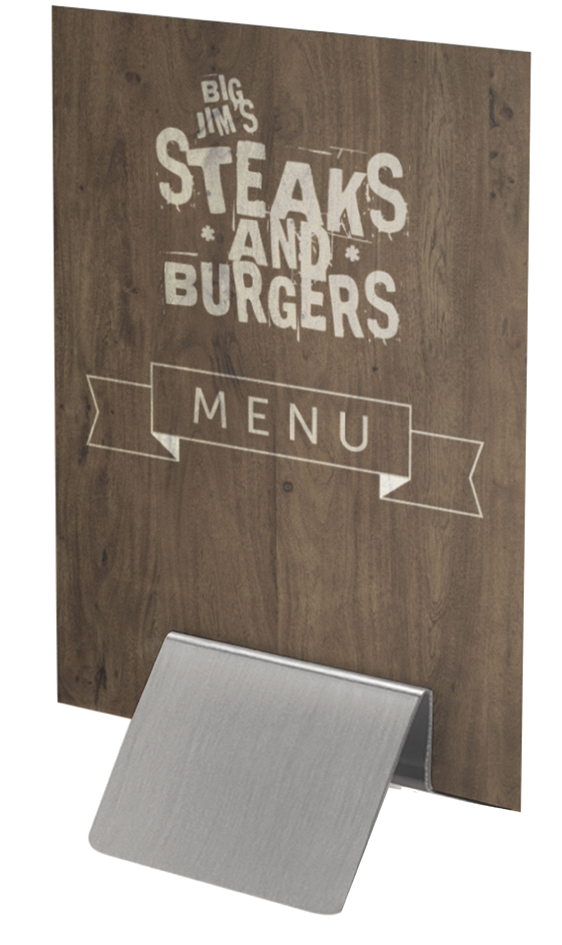 Présentoirs de table en inox, droit