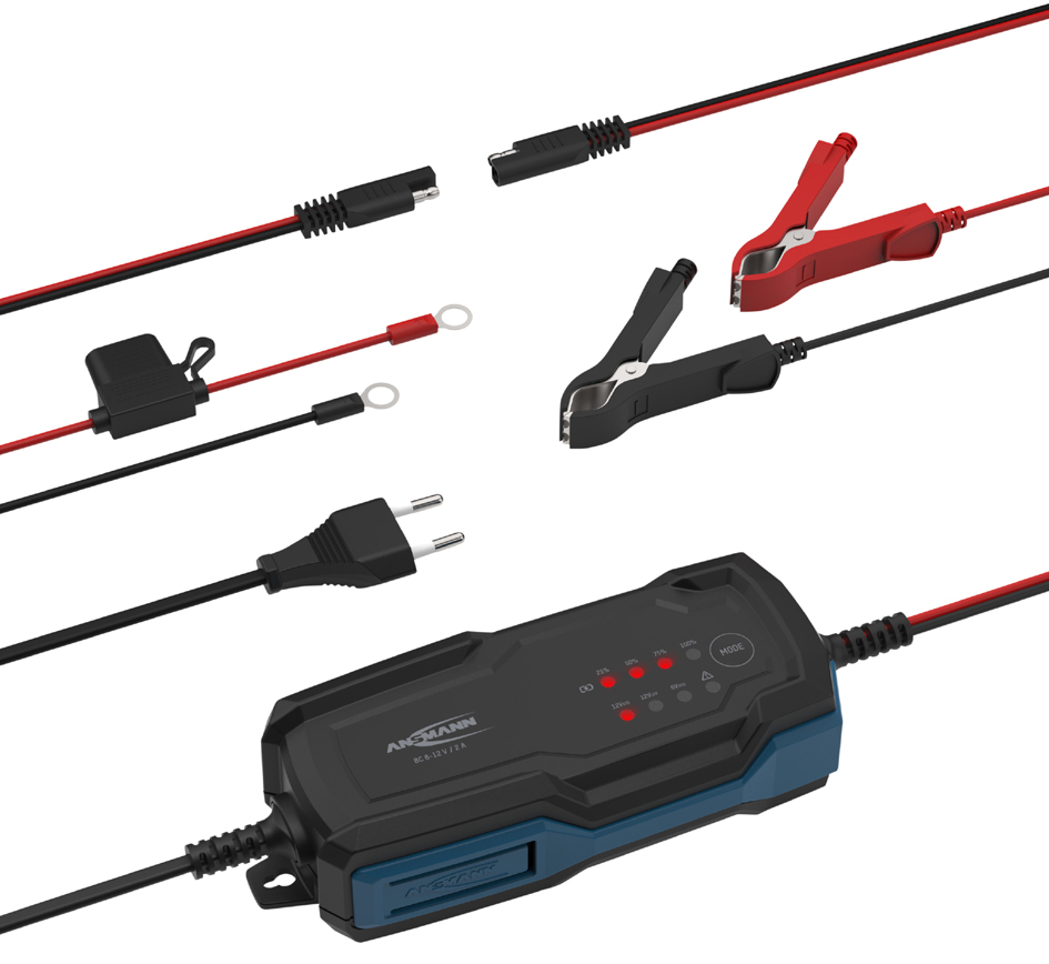 Chargeur de batterie pour voiture BC, avec accessoires