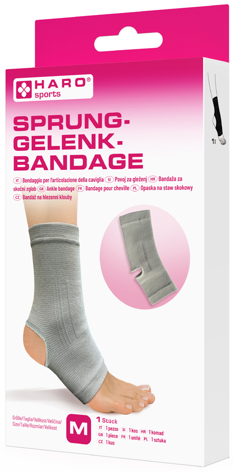 HARO Bandage sportif 'Cheville', taille: M, gris