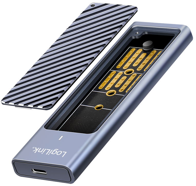 LogiLink Boîtier USB 3.2 Gen 2x2 pour M2 NVMe & SATA SSD
