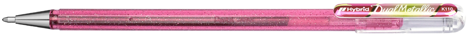 Pentel Hybrid Stylo roller 'Dual Pen', rose/vert