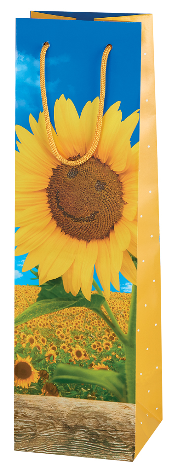 SUSY CARD Sac cadeau pour bouteille 'Sunflower Smile'
