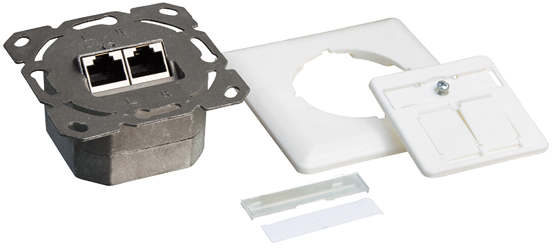 Prise RJ45 double, Cat.6A, Classe EA
