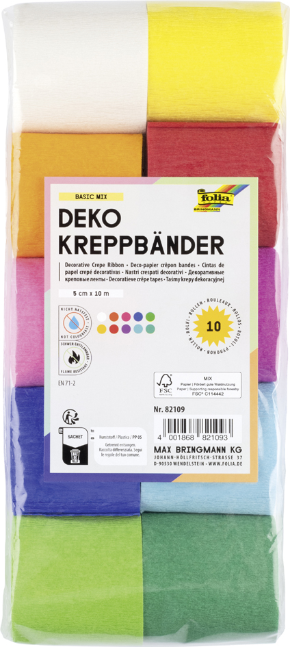Banderolles de papier crépon