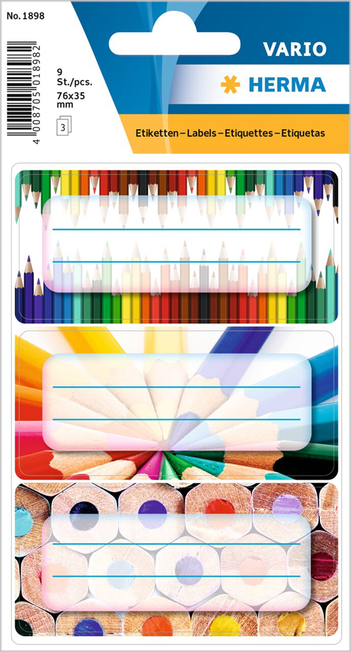 HERMA Étiquette pour livres VARIO 'Crayons', 76 x 35 mm