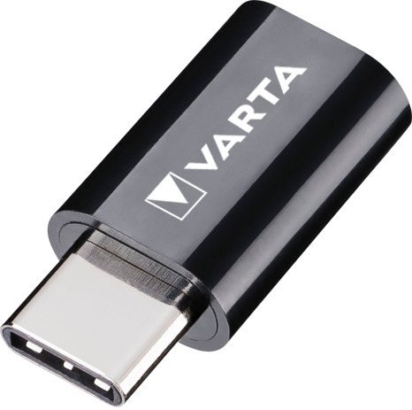 VARTA Adaptateur - micro-USB vers USB 3.1 type C micro-USB - USB 3.1 femelle - mâle noir