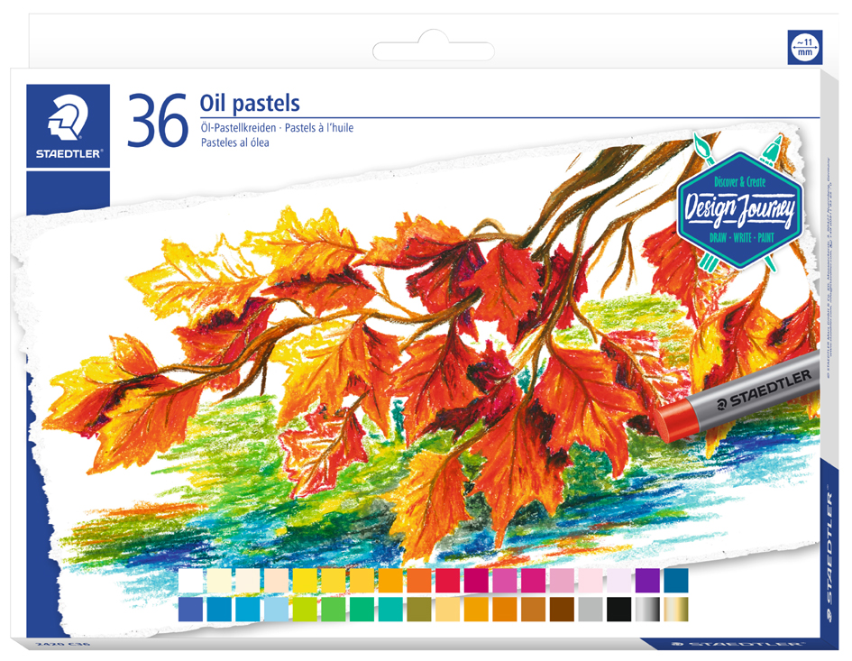 STAEDTLER Pastel à l'huile Design Journey, étui carton de 36
