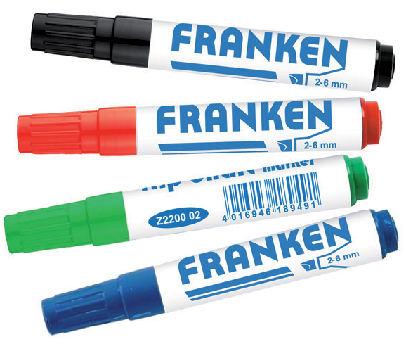 FRANKEN Marqueur pour chevalet de conférence, étui de 4