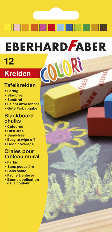 EBERHARD FABER Craie pour tableau noir COLORI BASIC + FLUO