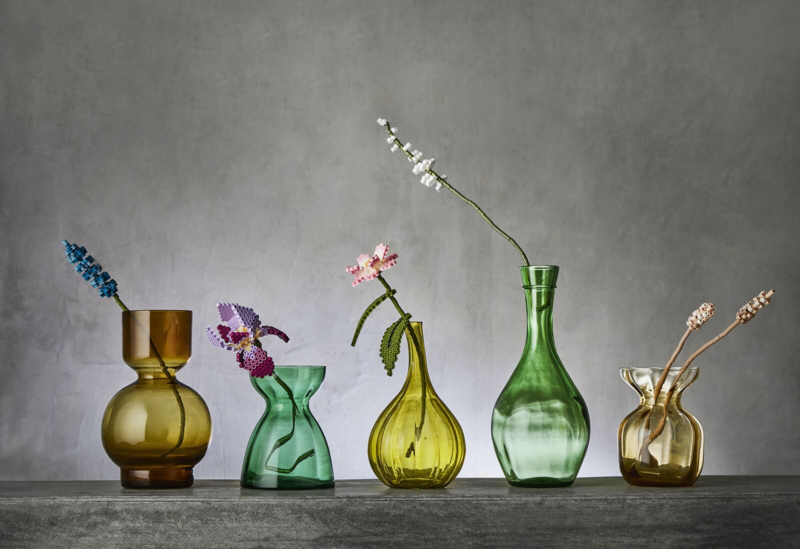 Visuel de référence: perles à repasser midi "bouquet de fleurs", 3D