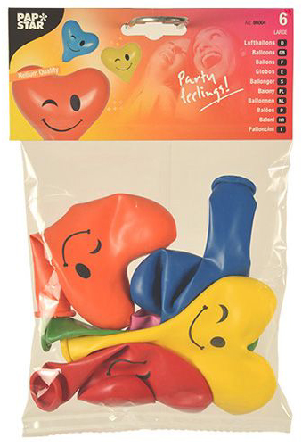 Ballon de baudruche "Blinky Heart", emballage