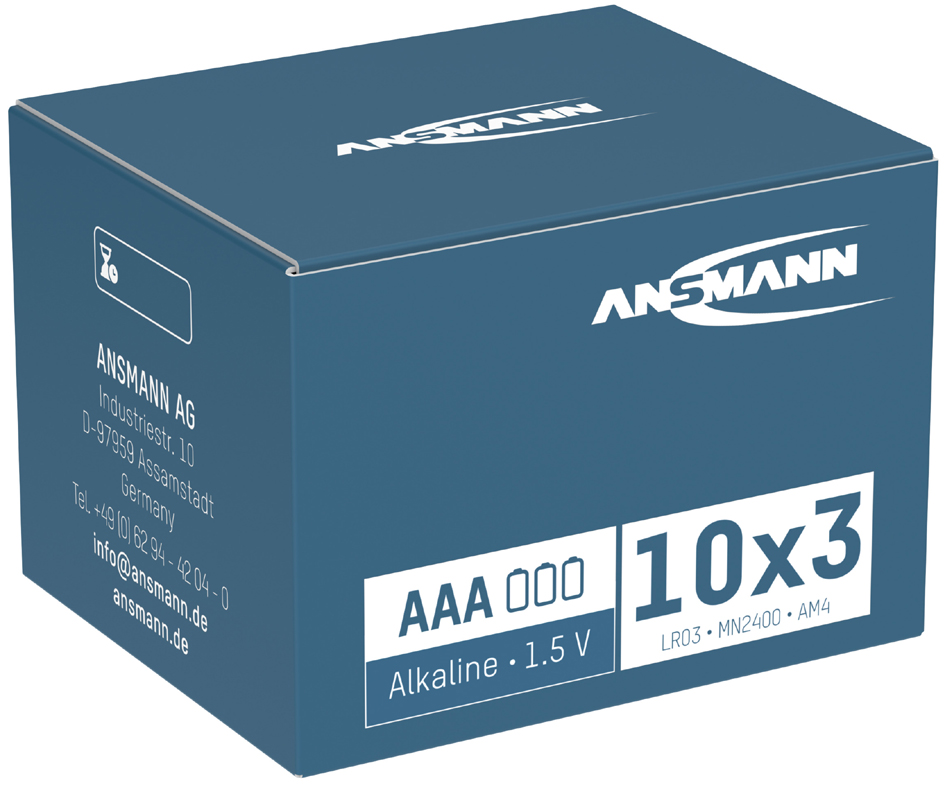 ANSMANN Pile alcaline 'X-Power', Micro AAA, présentoir de 30