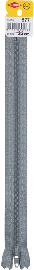 Visuel de référence : Fermeture zip, glissière spirale en plastique, gris