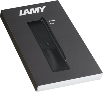 LAMY Set cadeau LAMY swift black, avec étui en cuir