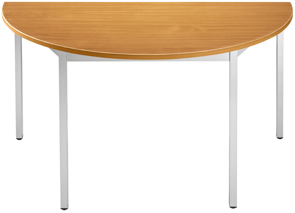Visuel de référence: Table de réunion modulaire, demi-rond, merisier