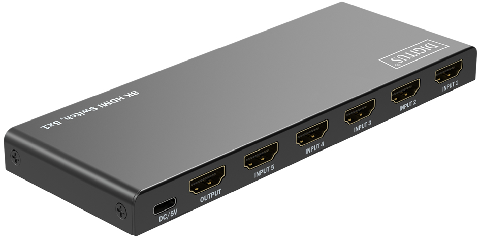 Commutateur HDMI 8K 5x1, vue arrière