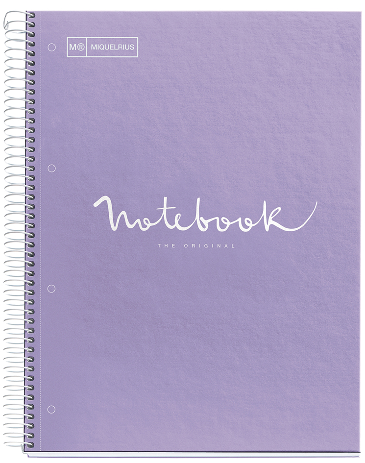 MIQUELRIUS Cahier à spirale 'Notebook EMOTIONS', A4, lilas
