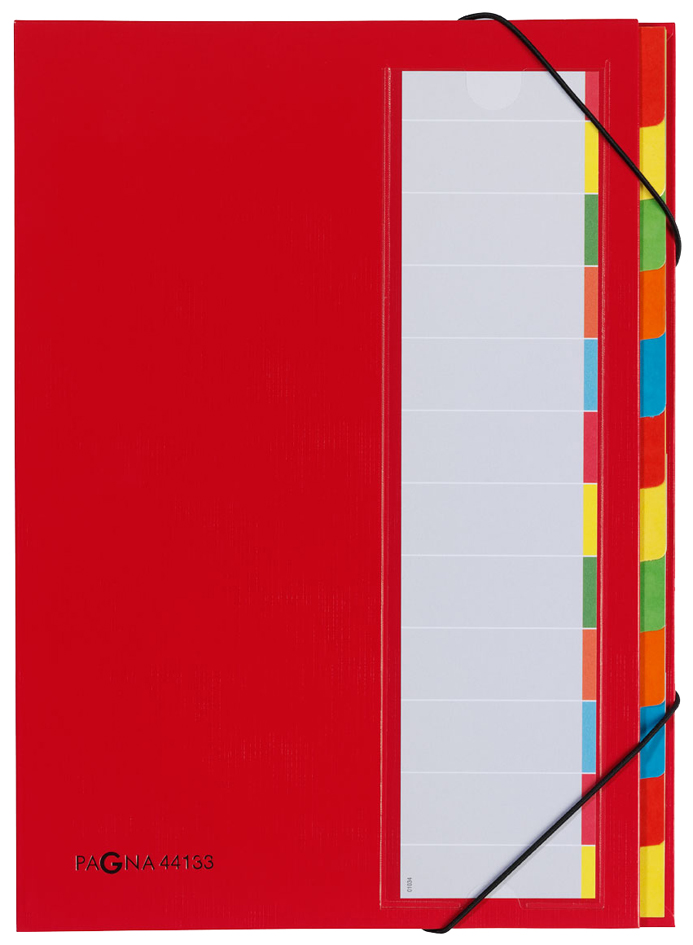 PAGNA trieur DESKORGANIZER Color, 12 poches, rouge