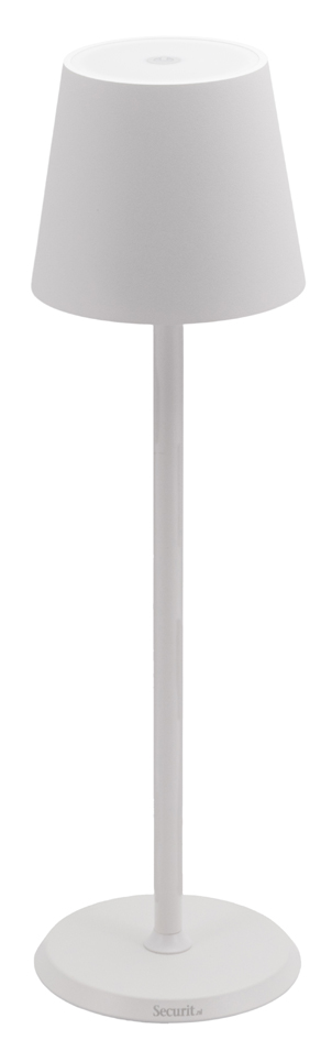 Securit Lampe de table à LED rechargeable FELINE, blanc