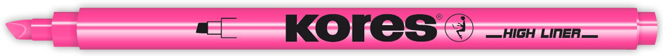 Kores Surligneur, pointe biseautée: 0,5 - 3,5 mm, rose