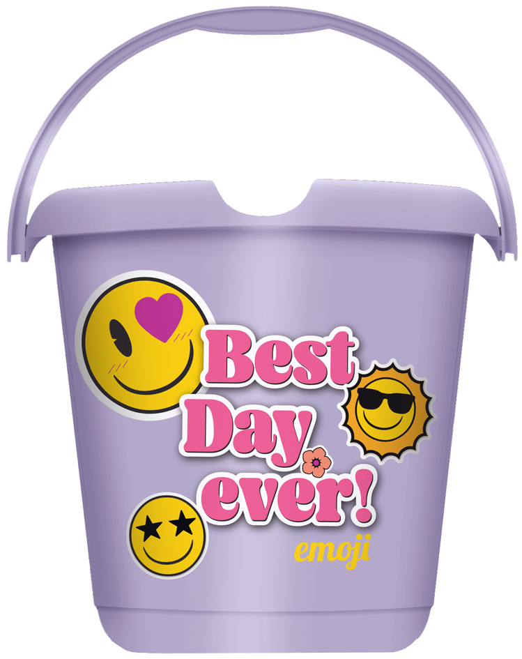 keeeper Seau à motif 'ilvie emoji best day', rond, 10 litres