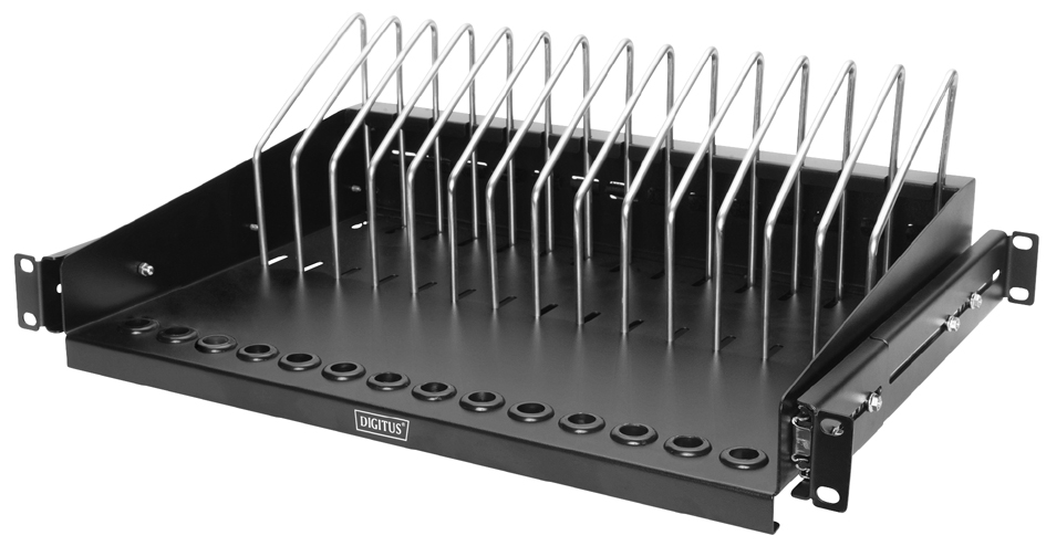 DIGITUS Tablette télescopique 19', noir (RAL 9005)