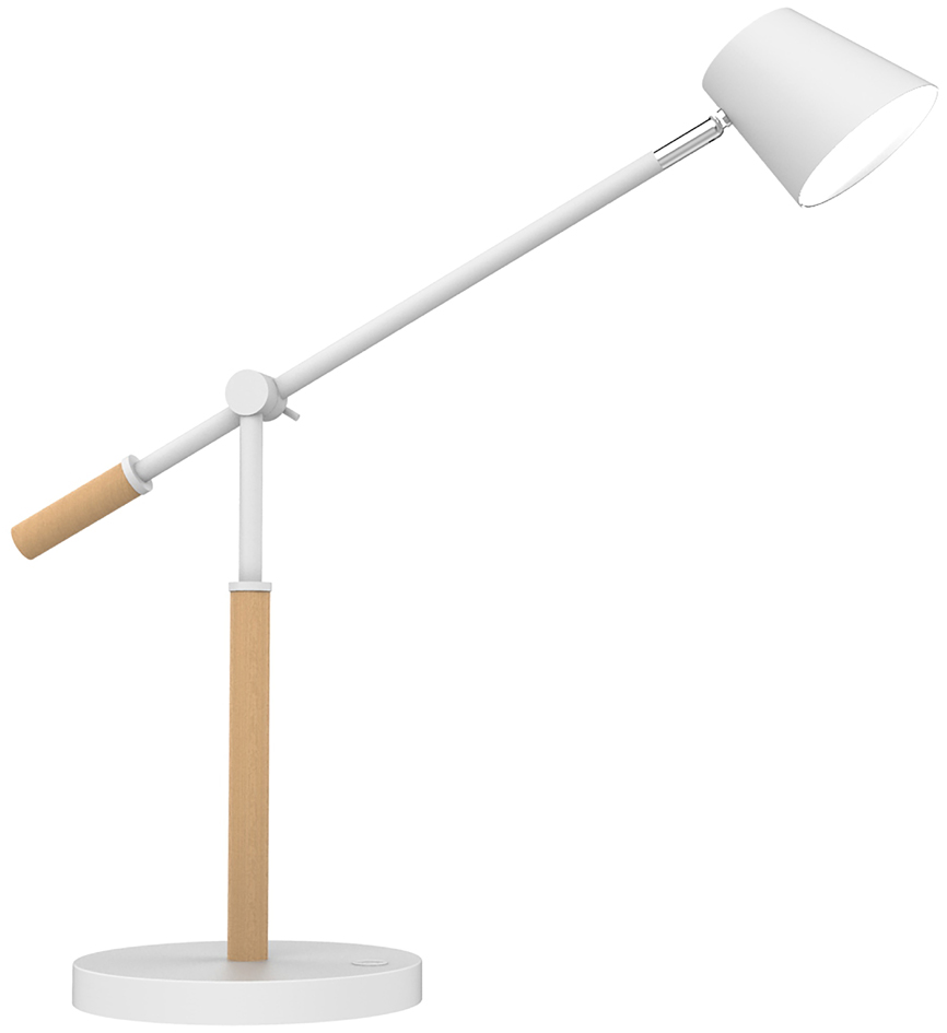 UNiLUX Lampe de bureau à LED VICKY, dimmable, hêtre/blanc