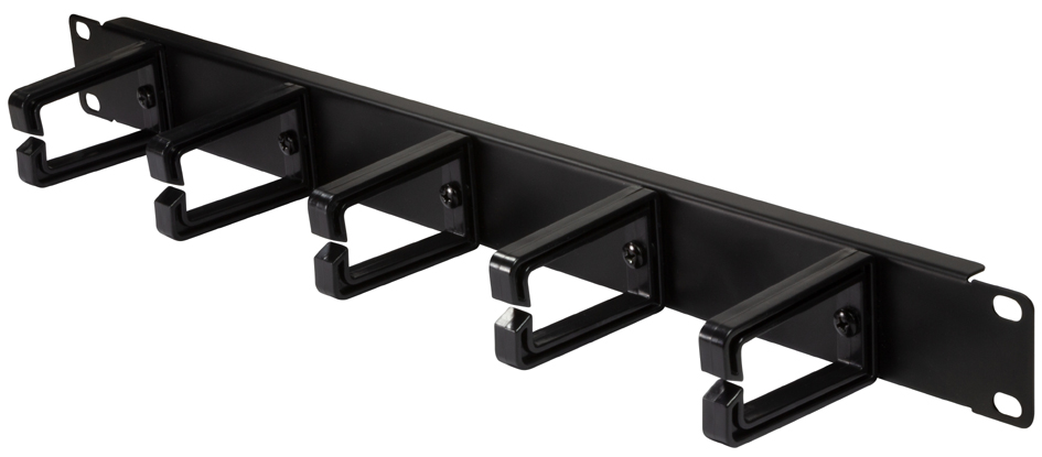 LogiLink Panneau de gestion de câbles 19', 1 U, 5 anneaux en