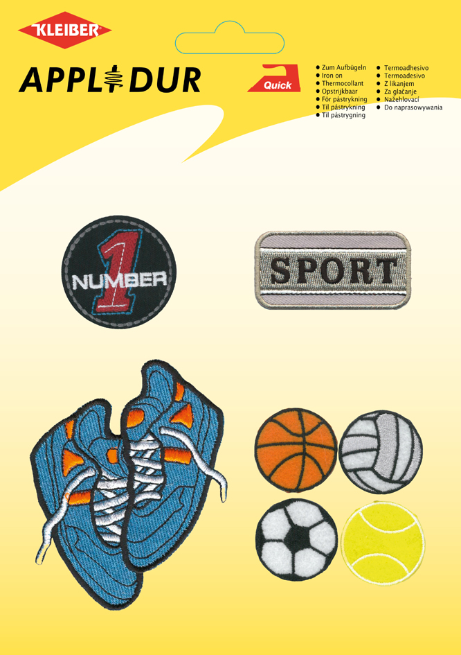 KLEIBER Assortiment d'applications 'Sports', 7 motifs