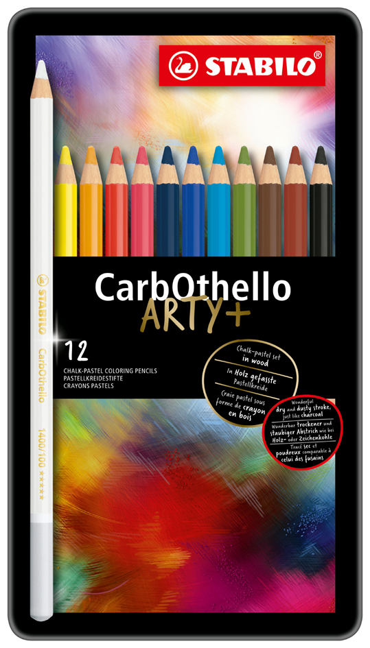 STABILO Crayon pastel CarbOthello ARTY+, étui de 12