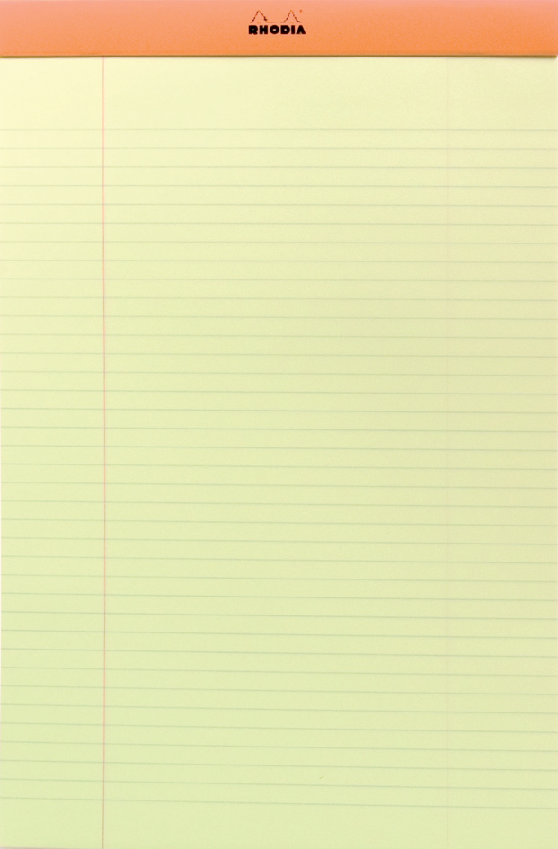 Bloc agrafé No. 19, format A4+, avec marge, ligné - ouvert