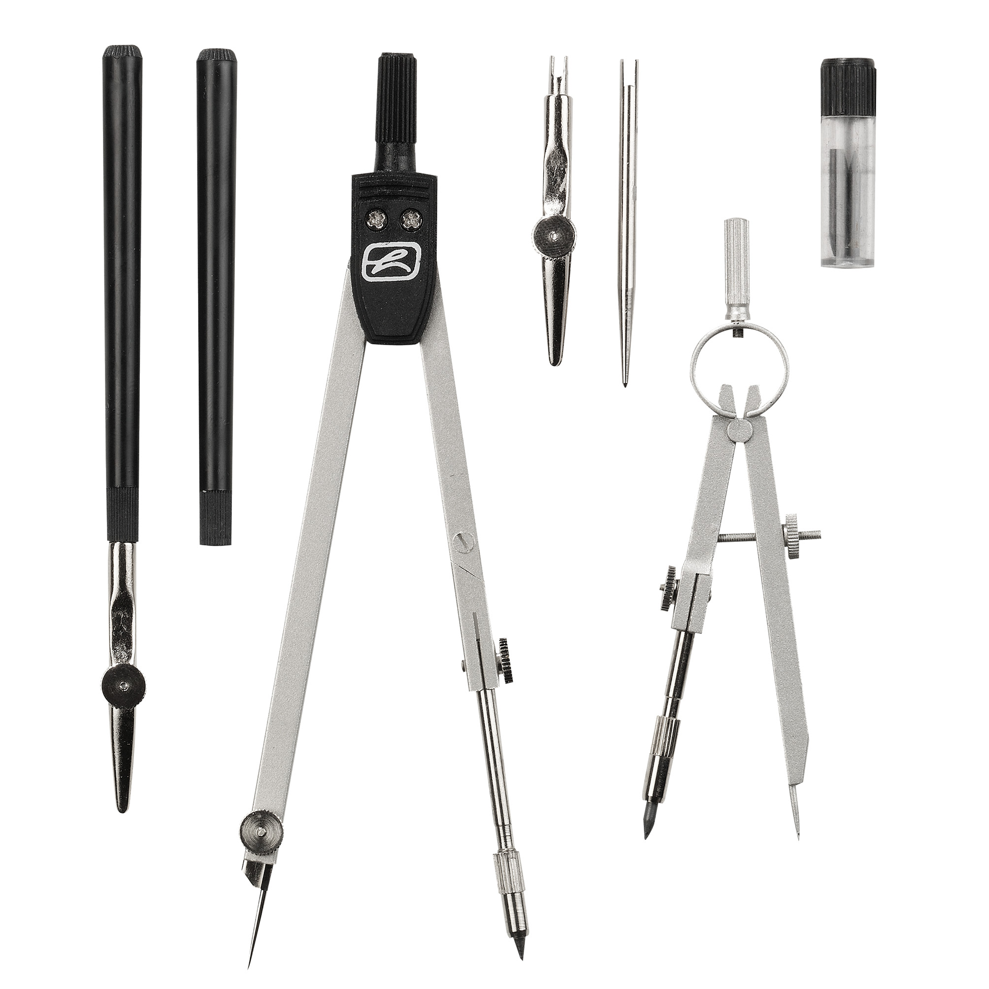 Coffret de compas, 7 pièces, contenu