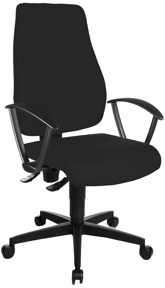 Fauteuil de bureau "Trendstar 10", noir avec un accoudoir optionnel type R(OPA)