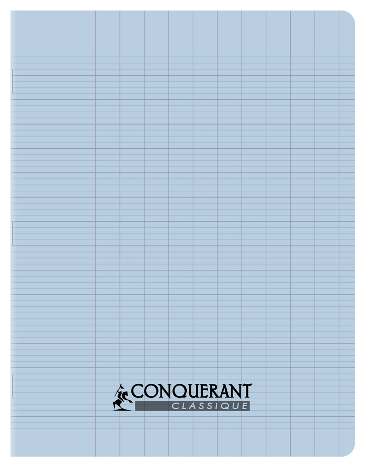 Cahier couverture Polypro, bleu pastel