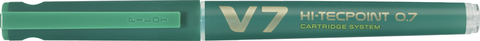 Stylo roller V7 Hi-Tecpoint, rechargeable, vert