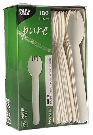 Couverts jetables, carton