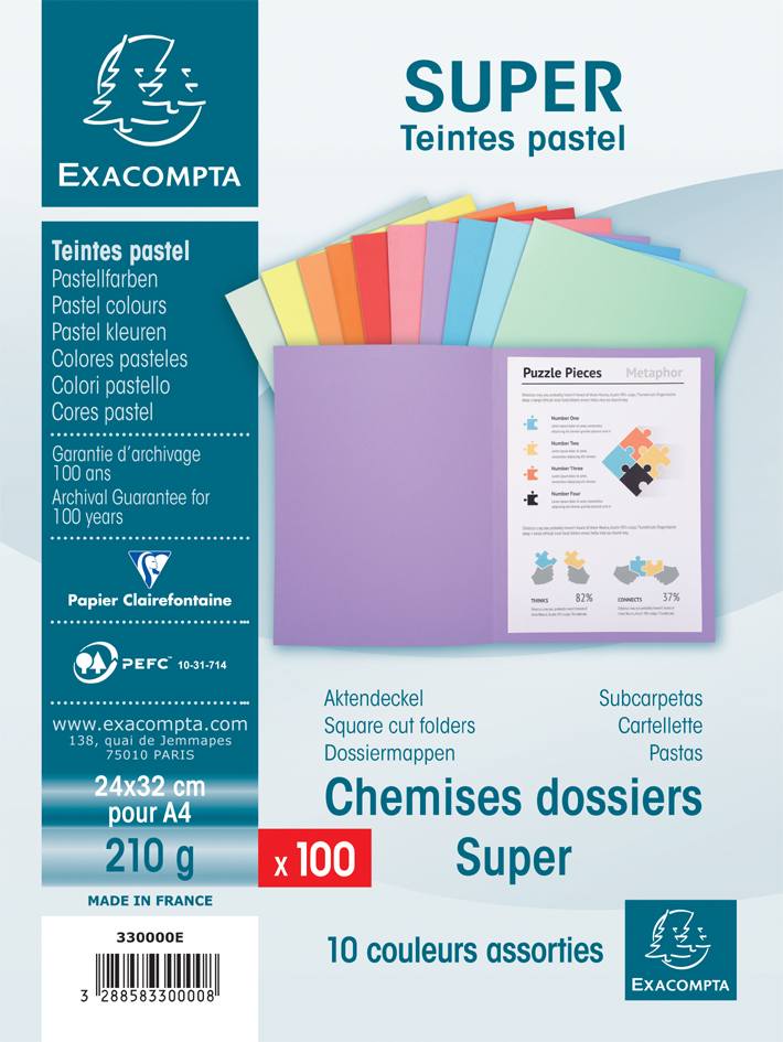 Visuel de référence: Chemises SUPER 250, emballage
