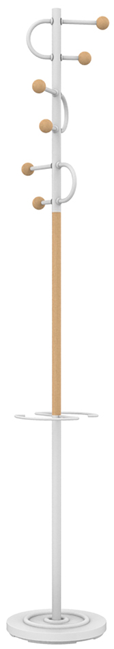 UNiLUX Portemanteau STUDIO, hauteur: 1.750 mm, blanc/hêtre