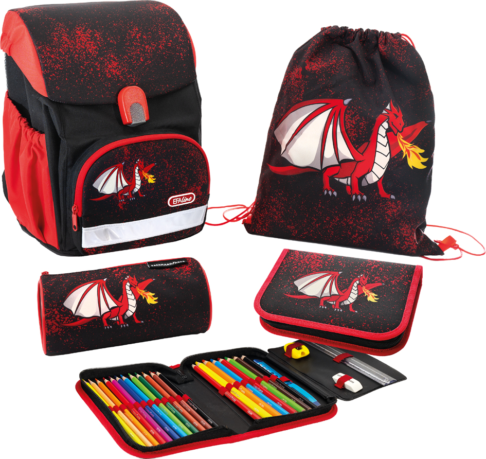 EBERHARD FABER Kit cartable EFAlino Dragon, 4 pièces
