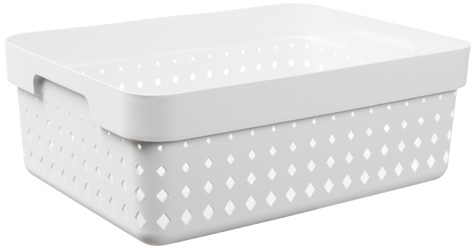 NHG Bac de rangement SEOUL BASKET M, PP, blanc