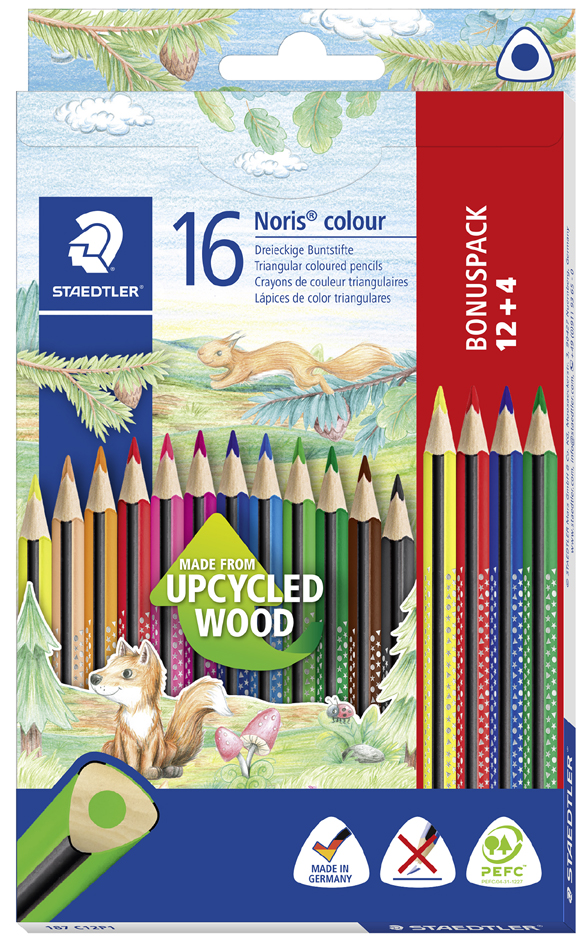 STAEDTLER Crayon de couleur triangulaire Noris colour, étui