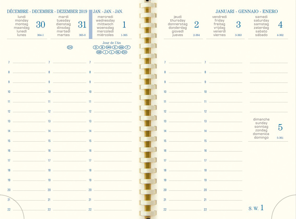 Agenda de poche "SAD 13S" - grille