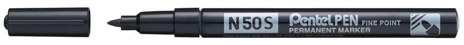 Pentel Marqueur permanent N50S, pointe ogive fine, noir