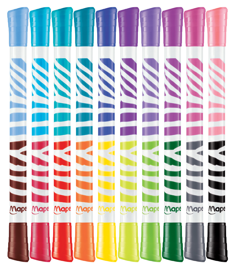 Feutres double pointe COLOR'PEPS, couleurs