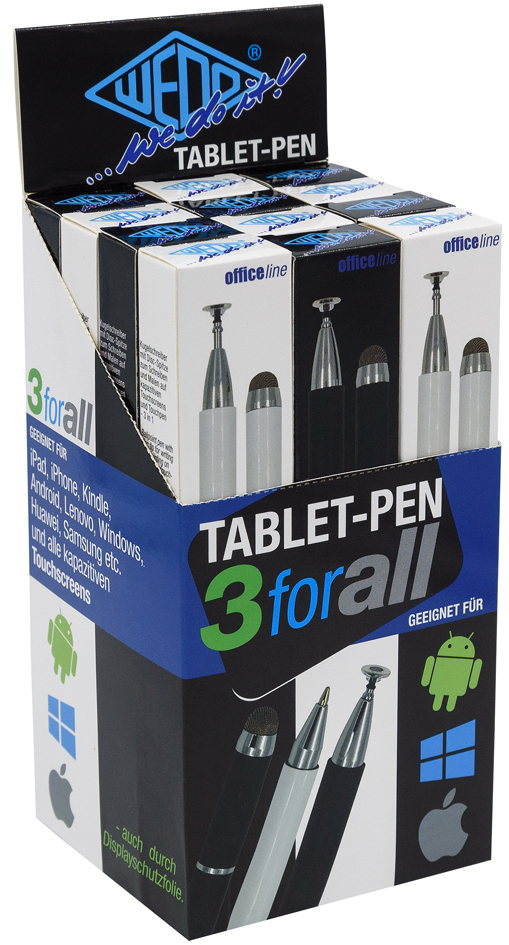 WEDO Stylet 'Universel 3-en-1', présentoir de 12