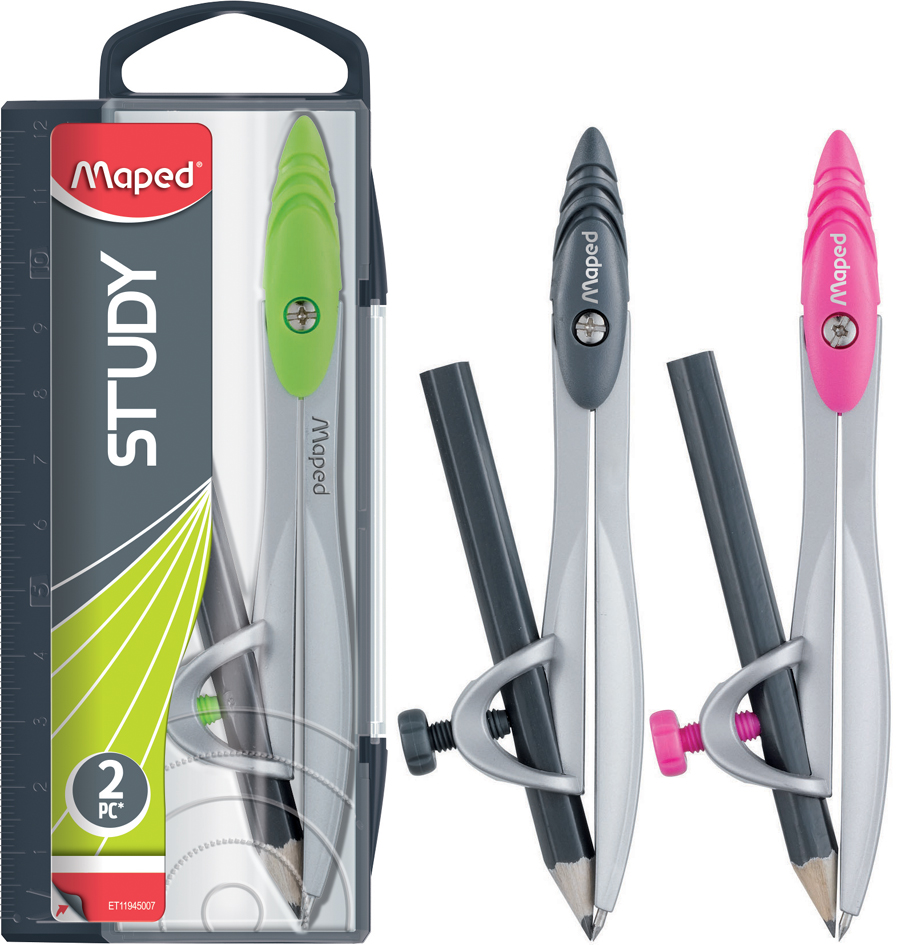 Maped Coffret compas Study, incl. bague universelle