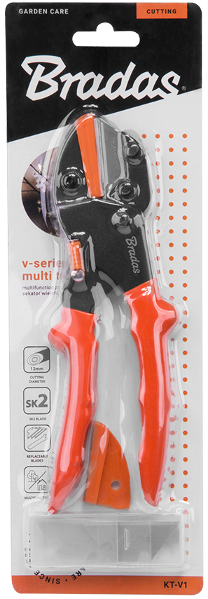 Ciseaux de jardin multifonction V-SERIES, carte blister