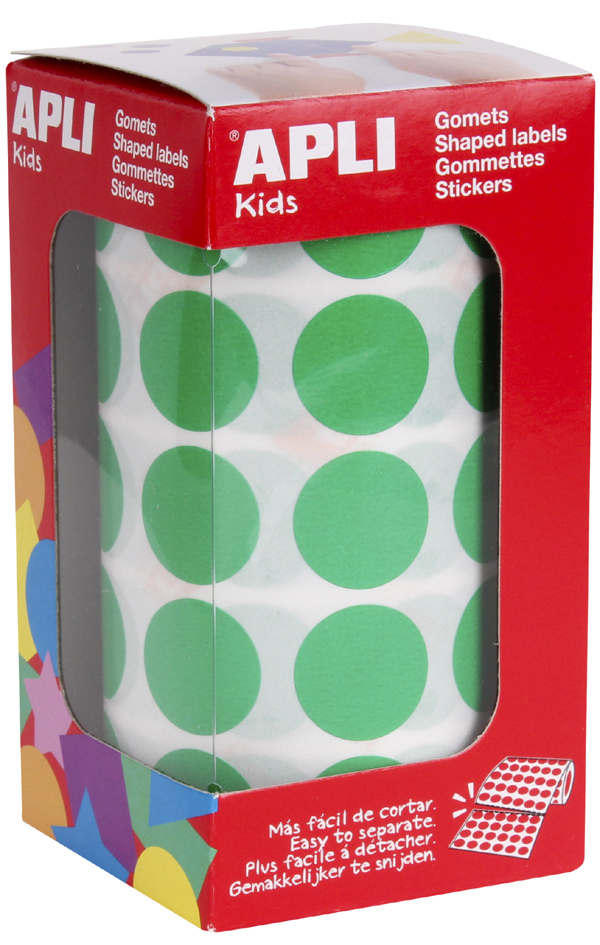 APLI Kids Gommette de couleur en rouleau, vert